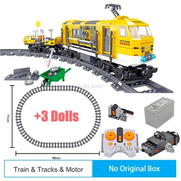 Technical City Series Rail Maintenance Train RC Electric Power Function Motor Tracks Set Building Blocks Toys for Boys MOC Gift